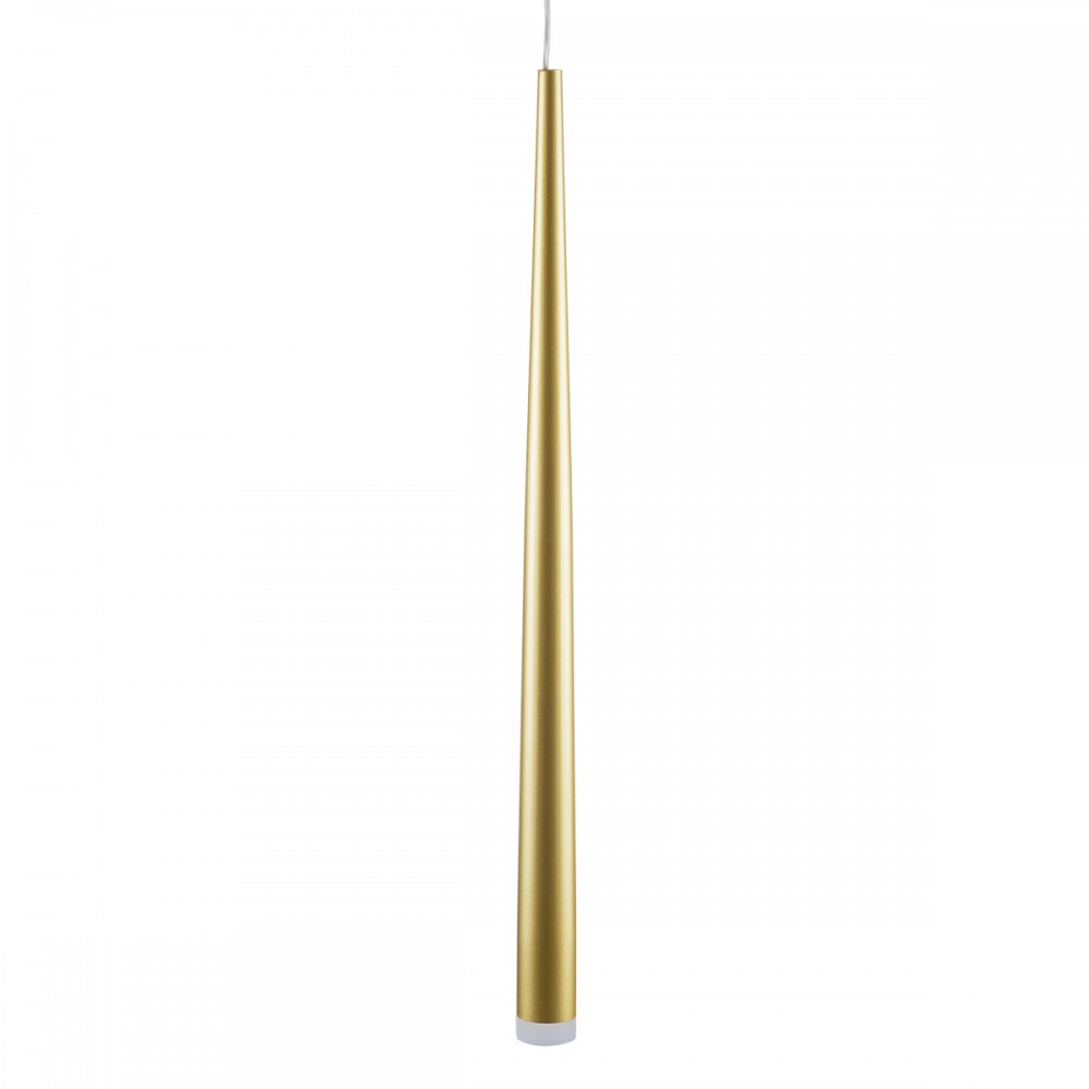 GloboStar® TEARS 61310 Κρεμαστό Φωτιστικό Οροφής Design LED CCT 3W 330lm 180° AC 220-240V - Εναλλαγή Φωτισμού μέσω Διακόπτη On/Off All In One Ψυχρό 6000k+Φυσικό 4500k+Θερμό 2700k Φ3.2 x Υ51.5cm - Χρυσό Βούρτσας - 3 Years Warranty