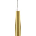 GloboStar® TEARS 61310 Κρεμαστό Φωτιστικό Οροφής Design LED CCT 3W 330lm 180° AC 220-240V - Εναλλαγή Φωτισμού μέσω Διακόπτη On/Off All In One Ψυχρό 6000k+Φυσικό 4500k+Θερμό 2700k Φ3.2 x Υ51.5cm - Χρυσό Βούρτσας - 3 Years Warranty