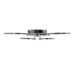 GloboStar® ROYAL-R 61324 Φωτιστικό Οροφής Design LED CCT 135W 16200lm 360° AC 220-240V - Εναλλαγή Φωτισμού μέσω Τηλεχειριστηρίου All In One Ψυχρό 6000k+Φυσικό 4500k+Θερμό 2700k Dimmable Μ80.5 x Π59 x Υ12cm - Νίκελ Χρώμιο - 3 Years Warranty