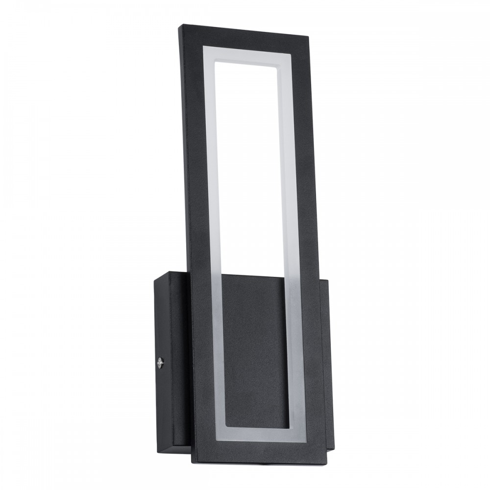 GloboStar® TIARA 61327 Φωτιστικό Τοίχου - Απλίκα Design LED CCT 12W 1440lm 360° AC 220-240V - Εναλλαγή Φωτισμού μέσω Διακόπτη On/Off All In One Ψυχρό 6000k+Φυσικό 4500k+Θερμό 2700k Μ12.5 x Π4 x Υ32cm - Μαύρο - 3 Years Warranty