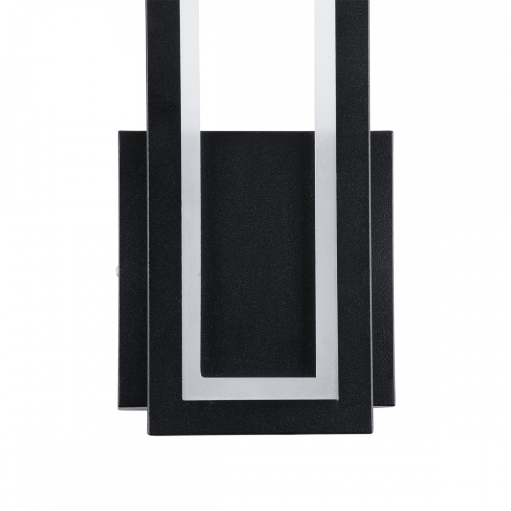 GloboStar® TIARA 61327 Φωτιστικό Τοίχου - Απλίκα Design LED CCT 12W 1440lm 360° AC 220-240V - Εναλλαγή Φωτισμού μέσω Διακόπτη On/Off All In One Ψυχρό 6000k+Φυσικό 4500k+Θερμό 2700k Μ12.5 x Π4 x Υ32cm - Μαύρο - 3 Years Warranty