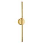 GloboStar® DIADEM 61330 Φωτιστικό Τοίχου - Απλίκα Design LED CCT 9W 1080lm 120° AC 220-240V - Εναλλαγή Φωτισμού μέσω Διακόπτη On/Off All In One Ψυχρό 6000k+Φυσικό 4500k+Θερμό 2700k Μ10 x Π4 x Υ60cm - Χρυσό - 3 Years Warranty