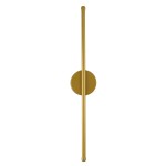 GloboStar® DIADEM 61330 Φωτιστικό Τοίχου - Απλίκα Design LED CCT 9W 1080lm 120° AC 220-240V - Εναλλαγή Φωτισμού μέσω Διακόπτη On/Off All In One Ψυχρό 6000k+Φυσικό 4500k+Θερμό 2700k Μ10 x Π4 x Υ60cm - Χρυσό - 3 Years Warranty
