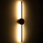 GloboStar® DIADEM 61330 Φωτιστικό Τοίχου - Απλίκα Design LED CCT 9W 1080lm 120° AC 220-240V - Εναλλαγή Φωτισμού μέσω Διακόπτη On/Off All In One Ψυχρό 6000k+Φυσικό 4500k+Θερμό 2700k Μ10 x Π4 x Υ60cm - Χρυσό - 3 Years Warranty