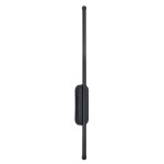 GloboStar® HARLEM 61331 Φωτιστικό Τοίχου - Απλίκα Design LED CCT 9W 1080lm 120° AC 220-240V - Εναλλαγή Φωτισμού μέσω Διακόπτη On/Off All In One Ψυχρό 6000k+Φυσικό 4500k+Θερμό 2700k Μ5 x Π4 x Υ60cm - Μαύρο - 3 Years Warranty