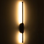 GloboStar® HARLEM 61332 Φωτιστικό Τοίχου - Απλίκα Design LED CCT 9W 1080lm 120° AC 220-240V - Εναλλαγή Φωτισμού μέσω Διακόπτη On/Off All In One Ψυχρό 6000k+Φυσικό 4500k+Θερμό 2700k Μ5 x Π4 x Υ60cm - Χρυσό - 3 Years Warranty