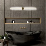 GloboStar® DIADEM 61334 Φωτιστικό Τοίχου - Απλίκα Design LED CCT 18W 2160lm 120° AC 220-240V - Εναλλαγή Φωτισμού μέσω Διακόπτη On/Off All In One Ψυχρό 6000k+Φυσικό 4500k+Θερμό 2700k Μ10 x Π4 x Υ120cm - Χρυσό - 3 Years Warranty