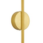 GloboStar® DIADEM 61334 Φωτιστικό Τοίχου - Απλίκα Design LED CCT 18W 2160lm 120° AC 220-240V - Εναλλαγή Φωτισμού μέσω Διακόπτη On/Off All In One Ψυχρό 6000k+Φυσικό 4500k+Θερμό 2700k Μ10 x Π4 x Υ120cm - Χρυσό - 3 Years Warranty