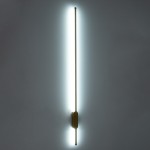 GloboStar® HARLEM 61336 Φωτιστικό Τοίχου - Απλίκα Design LED CCT 18W 2160lm 120° AC 220-240V - Εναλλαγή Φωτισμού μέσω Διακόπτη On/Off All In One Ψυχρό 6000k+Φυσικό 4500k+Θερμό 2700k Μ5 x Π4 x Υ120cm - Χρυσό - 3 Years Warranty