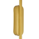 GloboStar® HARLEM 61336 Φωτιστικό Τοίχου - Απλίκα Design LED CCT 18W 2160lm 120° AC 220-240V - Εναλλαγή Φωτισμού μέσω Διακόπτη On/Off All In One Ψυχρό 6000k+Φυσικό 4500k+Θερμό 2700k Μ5 x Π4 x Υ120cm - Χρυσό - 3 Years Warranty