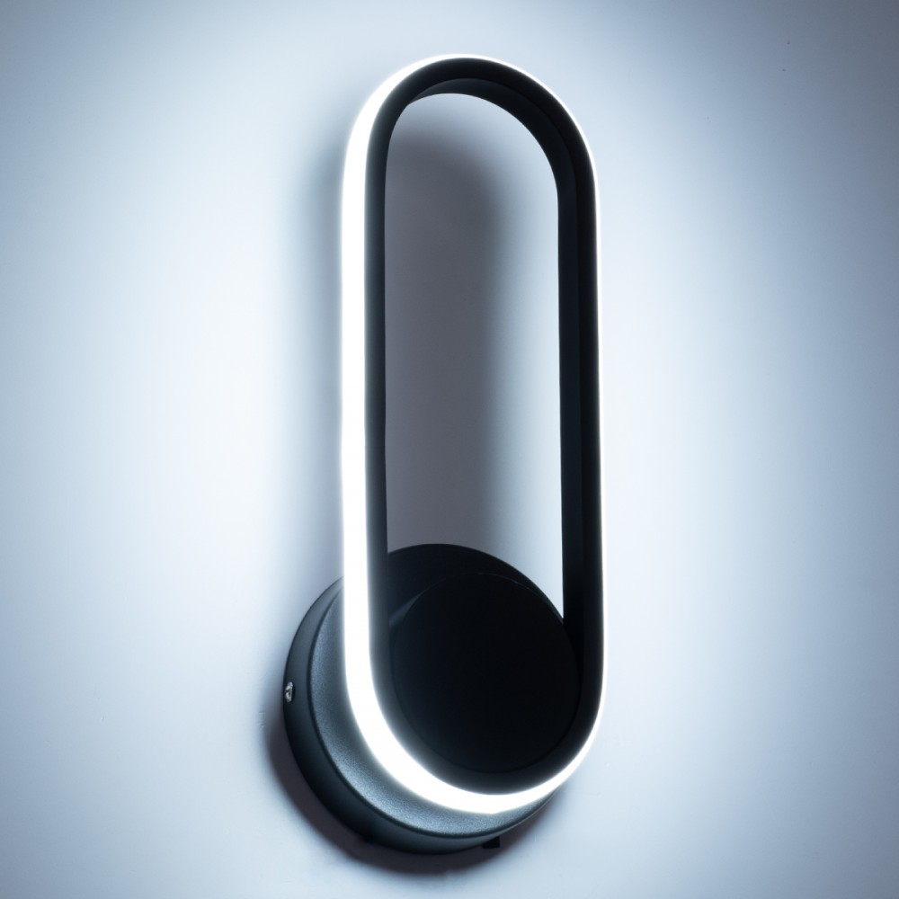 GloboStar® DALLAS 61345 Φωτιστικό Τοίχου - Απλίκα Design LED CCT 12W 1440lm 360° AC 220-240V - Εναλλαγή Φωτισμού μέσω Διακόπτη On/Off All In One Ψυχρό 6000k+Φυσικό 4500k+Θερμό 2700k Μ12 x Π6.5 x Υ32cm - Μαύρο - 3 Years Warranty