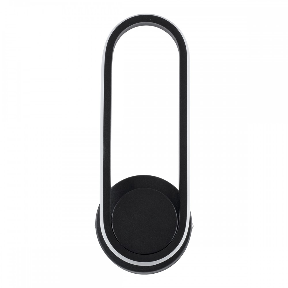 GloboStar® DALLAS 61345 Φωτιστικό Τοίχου - Απλίκα Design LED CCT 12W 1440lm 360° AC 220-240V - Εναλλαγή Φωτισμού μέσω Διακόπτη On/Off All In One Ψυχρό 6000k+Φυσικό 4500k+Θερμό 2700k Μ12 x Π6.5 x Υ32cm - Μαύρο - 3 Years Warranty