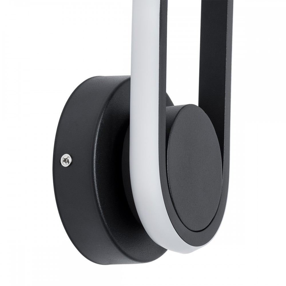 GloboStar® DALLAS 61345 Φωτιστικό Τοίχου - Απλίκα Design LED CCT 12W 1440lm 360° AC 220-240V - Εναλλαγή Φωτισμού μέσω Διακόπτη On/Off All In One Ψυχρό 6000k+Φυσικό 4500k+Θερμό 2700k Μ12 x Π6.5 x Υ32cm - Μαύρο - 3 Years Warranty