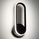 GloboStar® DALLAS 61345 Φωτιστικό Τοίχου - Απλίκα Design LED CCT 12W 1440lm 360° AC 220-240V - Εναλλαγή Φωτισμού μέσω Διακόπτη On/Off All In One Ψυχρό 6000k+Φυσικό 4500k+Θερμό 2700k Μ12 x Π6.5 x Υ32cm - Μαύρο - 3 Years Warranty