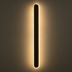 GloboStar® HOUSTON 61347 Φωτιστικό Τοίχου - Απλίκα Design LED CCT 18W 2160lm 360° AC 220-240V - Εναλλαγή Φωτισμού μέσω Διακόπτη On/Off All In One Ψυχρό 6000k+Φυσικό 4500k+Θερμό 2700k Μ6 x Π3 x Υ60cm - Μαύρο - 3 Years Warranty