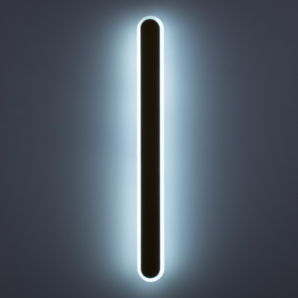 GloboStar® HOUSTON 61347 Φωτιστικό Τοίχου - Απλίκα Design LED CCT 18W 2160lm 360° AC 220-240V - Εναλλαγή Φωτισμού μέσω Διακόπτη On/Off All In One Ψυχρό 6000k+Φυσικό 4500k+Θερμό 2700k Μ6 x Π3 x Υ60cm - Μαύρο - 3 Years Warranty