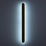 GloboStar® HOUSTON 61347 Φωτιστικό Τοίχου - Απλίκα Design LED CCT 18W 2160lm 360° AC 220-240V - Εναλλαγή Φωτισμού μέσω Διακόπτη On/Off All In One Ψυχρό 6000k+Φυσικό 4500k+Θερμό 2700k Μ6 x Π3 x Υ60cm - Μαύρο - 3 Years Warranty