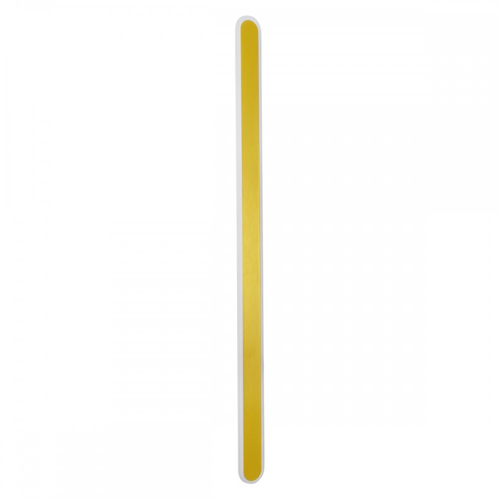 GloboStar® HOUSTON 61350 Φωτιστικό Τοίχου - Απλίκα Design LED CCT 24W 2880lm 360° AC 220-240V - Εναλλαγή Φωτισμού μέσω Διακόπτη On/Off All In One Ψυχρό 6000k+Φυσικό 4500k+Θερμό 2700k Μ6 x Π3 x Υ100cm - Χρυσό - 3 Years Warranty