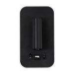 GloboStar® LADY-O 61363 Μοντέρνο Φωτιστικό Τοίχου - Απλίκα Ξενοδοχείου Bed Side LED 10W 1000lm 36° & 360° AC 220-240V - Reading Light & 360° Κρυφός Φωτισμός - Φορτιστής USB 3A - Μ10.5 x Π10 x Υ18.5cm - Φυσικό Λευκό 4500K - Μαύρο