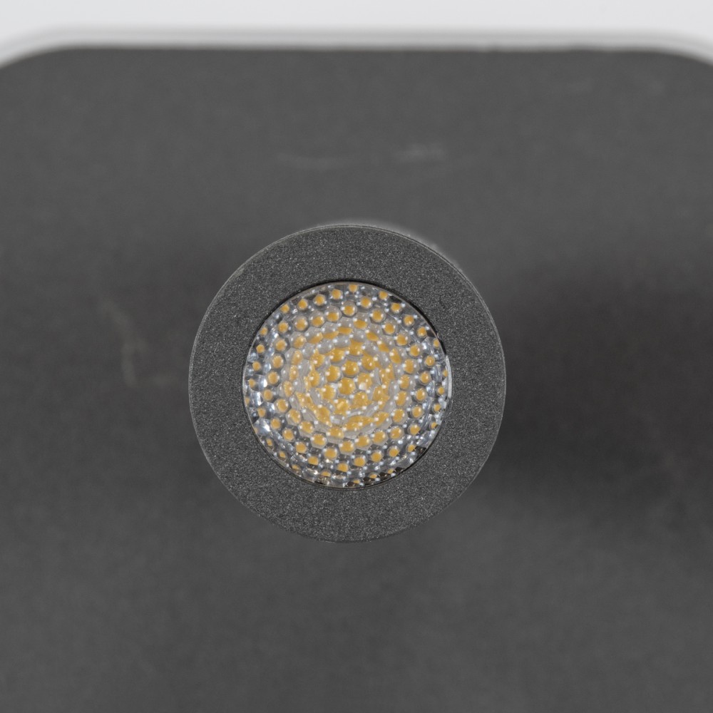 GloboStar® LADY-O 61365 Μοντέρνο Φωτιστικό Τοίχου - Απλίκα Ξενοδοχείου Bed Side LED 10W 1000lm 36° & 360° AC 220-240V - Reading Light & 360° Κρυφός Φωτισμός - Φορτιστής USB 3A - Μ10.5 x Π10 x Υ18.5cm - Φυσικό Λευκό 4500K - Γκρι Ανθρακί
