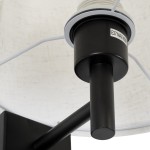 GloboStar® ROULETTE-R 61379 Μοντέρνο Φωτιστικό Τοίχου - Απλίκα Ξενοδοχείου Bed Side LED 3W 360lm & 1 x E27 36° & 360° AC 220-240V - Reading Up/Down Light - Φορτιστής USB 3A - Μ22 x Π23.5 x Υ37cm - Φυσικό Λευκό 4500K - Μαύρο με Μπεζ Καπέλο - Σετ 2 