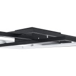 GloboStar® QUADRA 61385 Φωτιστικό Οροφής Design LED CCT 100W 12000lm 120° AC 220-240V - Εναλλαγή Φωτισμού μέσω Τηλεχειριστηρίου All In One Ψυχρό 6000k+Φυσικό 4500k+Θερμό 2700k Dimmable Μ85 x Π45 x Υ9cm - Μαύρο - 3 Years Warranty