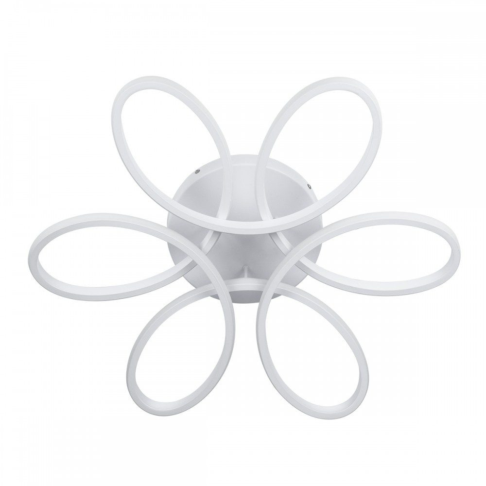 GloboStar® MARGARET 61401 Φωτιστικό Οροφής Design LED CCT 54W 6210lm 360° AC 220-240V - Εναλλαγή Φωτισμού μέσω Τηλεχειριστηρίου All In One Ψυχρό 6000k+Φυσικό 4500k+Θερμό 2700k Dimmable Φ57 x Υ12cm - Λευκό - 3 Years Warranty