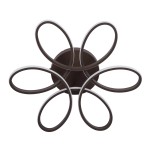 GloboStar® MARGARET 61402 Φωτιστικό Οροφής Design LED CCT 54W 6210lm 360° AC 220-240V - Εναλλαγή Φωτισμού μέσω Τηλεχειριστηρίου All In One Ψυχρό 6000k+Φυσικό 4500k+Θερμό 2700k Dimmable Φ57 x Υ12cm - Καφέ - 3 Years Warranty