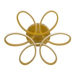 GloboStar® MARGARET 61403 Φωτιστικό Οροφής Design LED CCT 54W 6210lm 360° AC 220-240V - Εναλλαγή Φωτισμού μέσω Τηλεχειριστηρίου All In One Ψυχρό 6000k+Φυσικό 4500k+Θερμό 2700k Dimmable Φ57 x Υ12cm - Χρυσό Βούρτσας - 3 Years Warranty