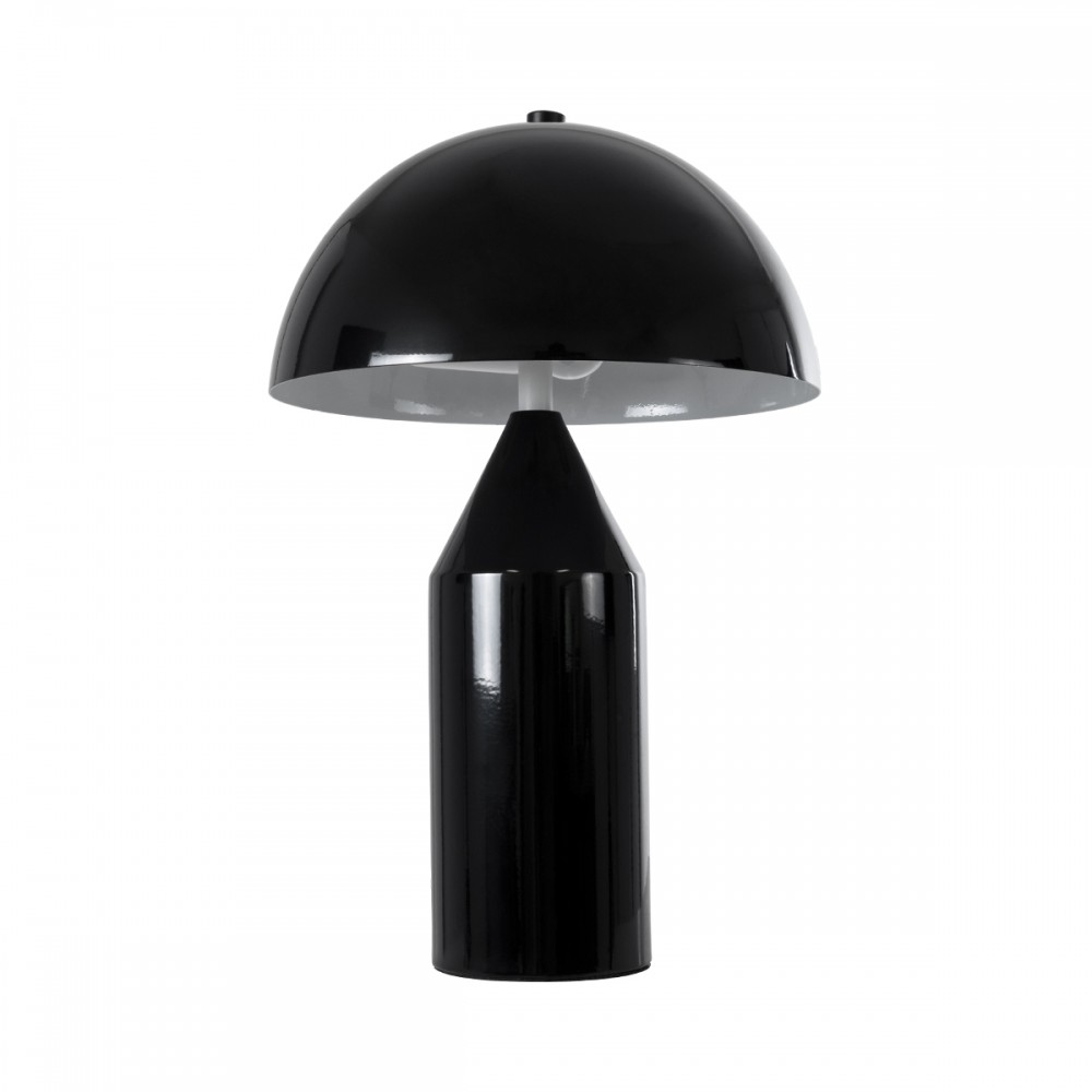 GloboStar® URANUS-S 61449 Μοντέρνο Επιτραπέζιο Φωτιστικό Πορτατίφ Δίφωτο 2 x E27 AC220-240V IP20 - Φ25 x Υ39cm - Μαύρο Μεταλλικό Καμπάνα με Διακόπτη On/Off - 5 Years Warranty