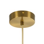 GloboStar® BELLISSIMO 61487 Μοντέρνο Κρεμαστό Φωτιστικό Οροφής Μονόφωτο 1 x E27 Γαλακτερή Γυάλινη Μπάλα με Μεταλλικό Επιχρυσωμενό Πλατίνα Σώμα Φ30 x Υ52cm