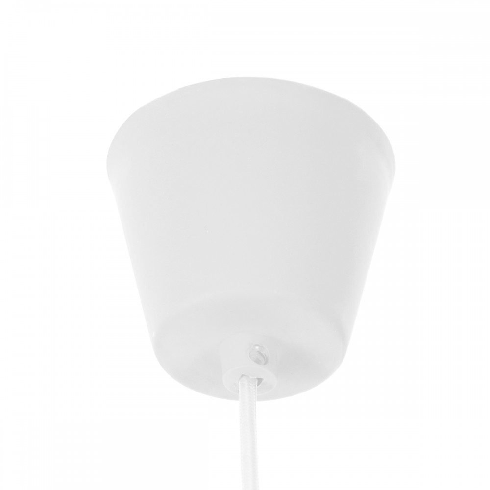 GloboStar® CABLITO 61550 Μοντέρνο Κρεμαστό Φωτιστικό Οροφής Μονόφωτο 1 x E27 Λευκό Σιλικόνης Ανάρτηση με Υφασμάτινο Καλώδιο Φ4 x Υ110cm