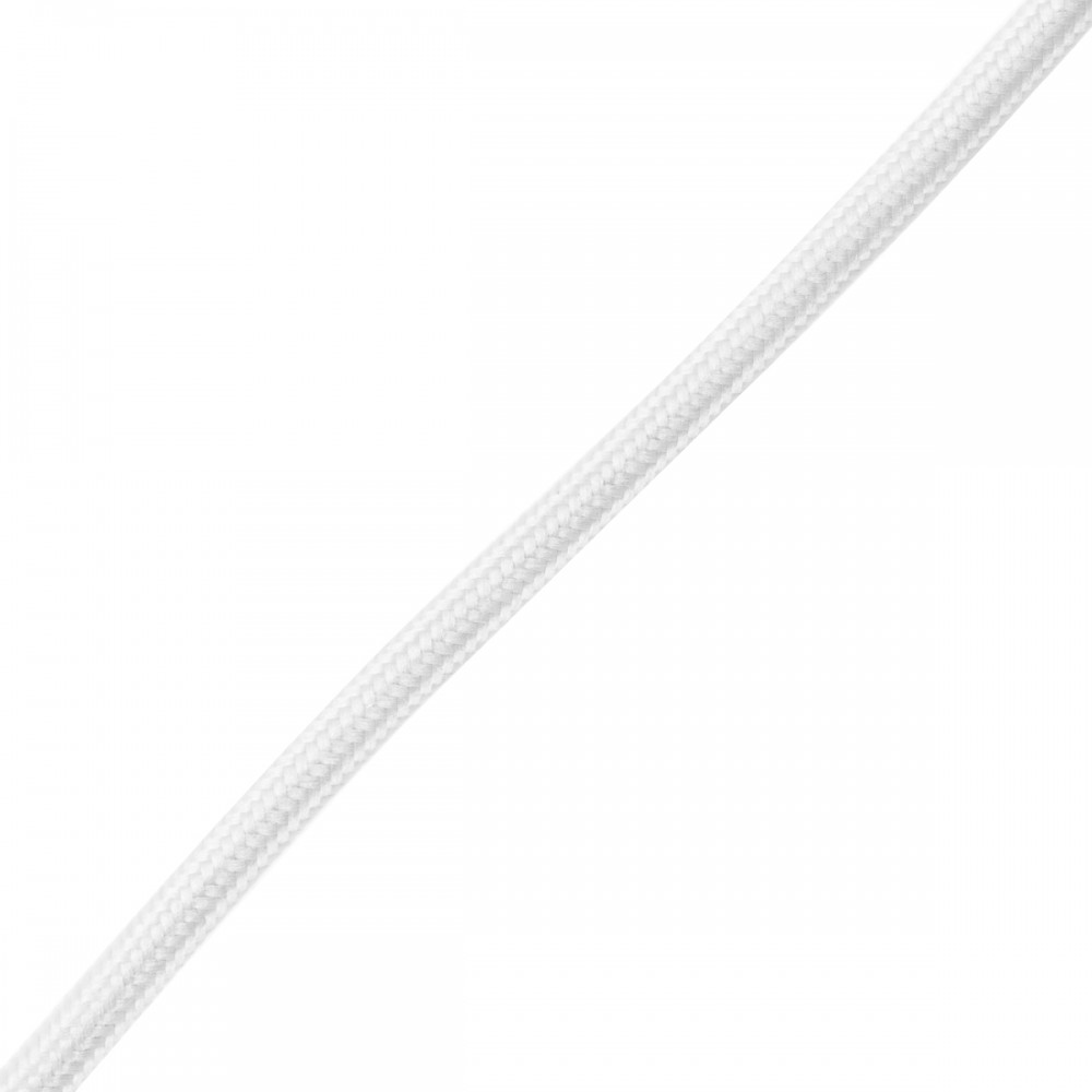 GloboStar® CABLITO 61550 Μοντέρνο Κρεμαστό Φωτιστικό Οροφής Μονόφωτο 1 x E27 Λευκό Σιλικόνης Ανάρτηση με Υφασμάτινο Καλώδιο Φ4 x Υ110cm