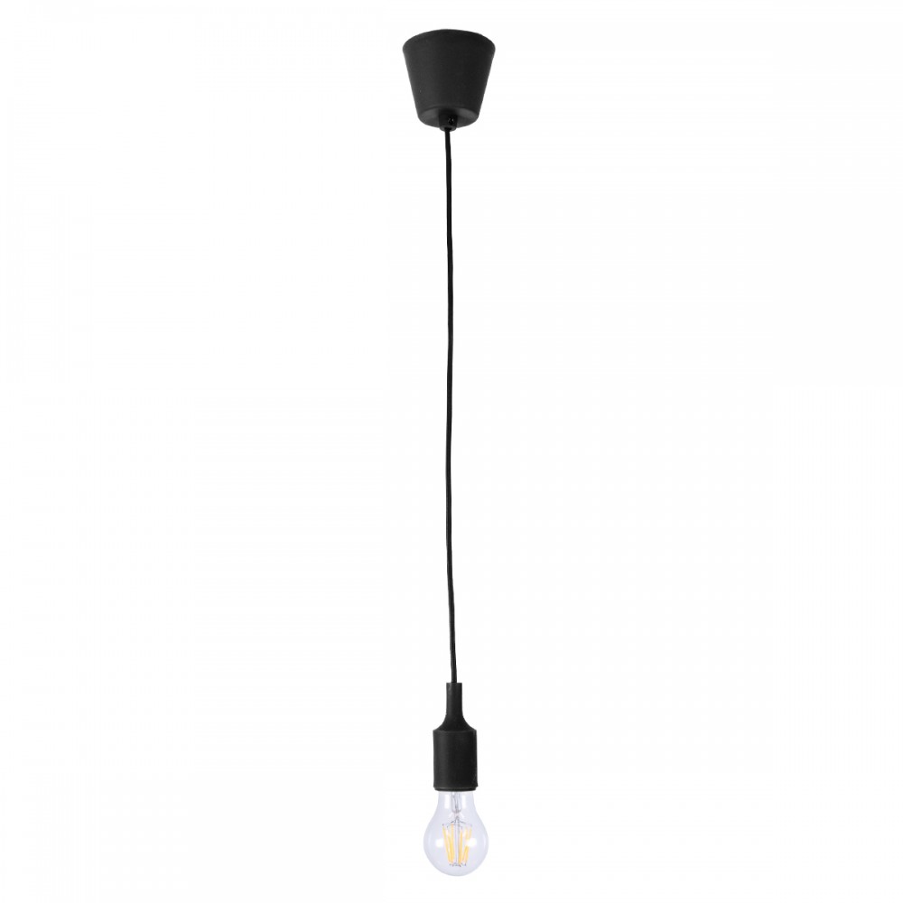 GLOBOSTAR® CABLITO 61562 Μοντέρνο Κρεμαστό Φωτιστικό Οροφής με Ντουί 1 x E27 AC 220-240V IP20 - Μαύρο - Μ4 x Π4 x Υ110cm