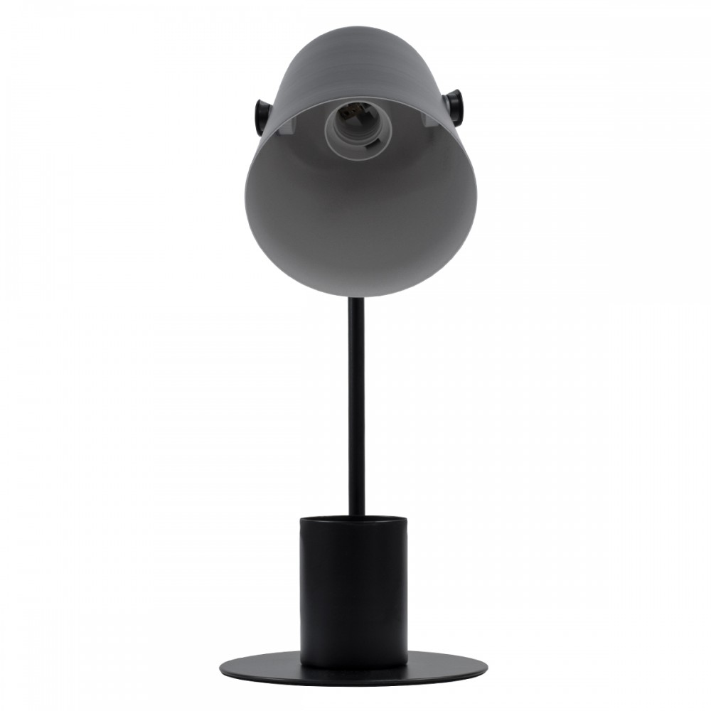 GloboStar® PENCASE 61563 Μοντέρνο Επιτραπέζιο Φωτιστικό Γραφείου - Πορτατίφ - Μονόφωτο 1 x E27 Μαύρο Μεταλλικό Καμπάνα με Διακόπτη On/Off - Μολυβοθήκη & Βάση Τηλεφώνου - L12 x W15 x H38cm