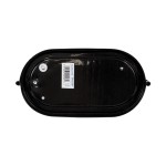 GloboStar® BOATLIGHT 61583 Vintage Industrial Φωτιστικό Τοίχου - Απλίκα - Καραβοχελώνα Εξωτερικού Χώρου Μονόφωτο 1 x E27 AC220-240V Αδιάβροχο IP65 - Σώμα Αλουμινίου & Tempered Glass - Μ21 x Π10.4 x Υ9cm - Μαύρο - Οβάλ - 5 Years Warranty