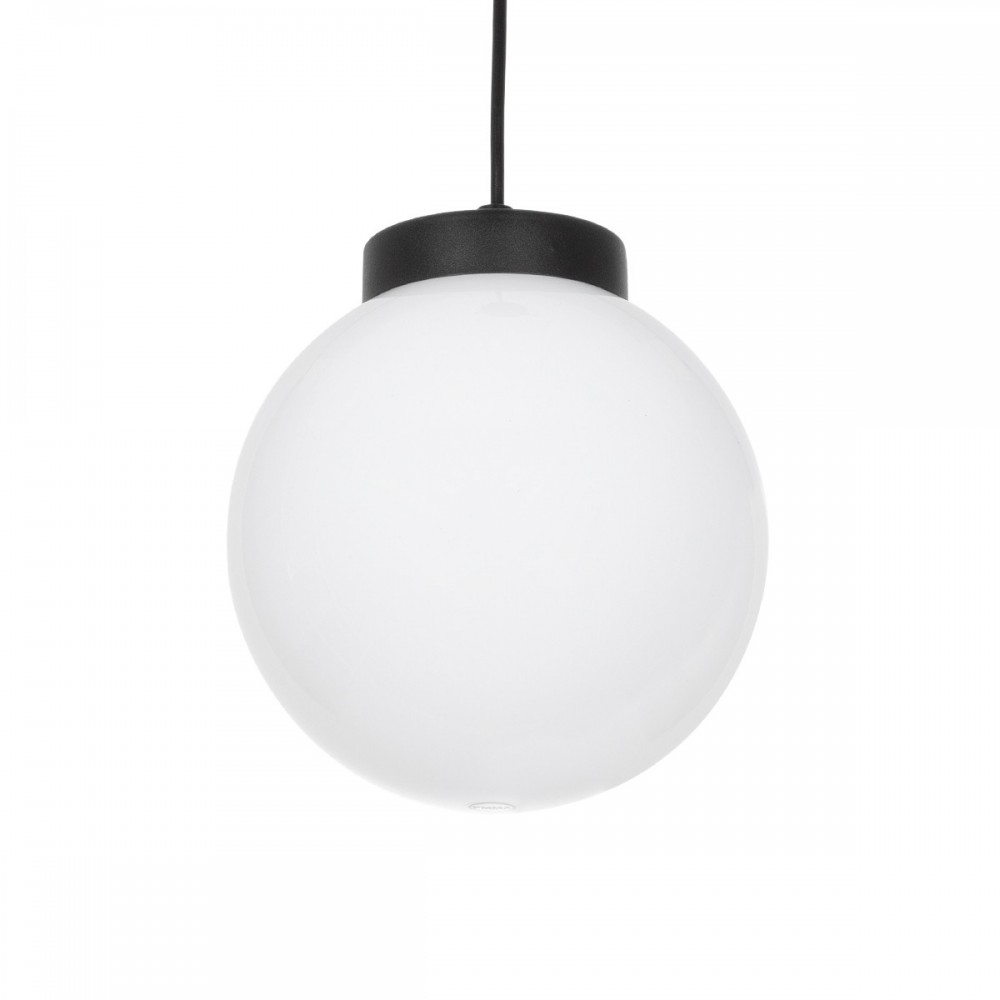 GLOBOSTAR® AGROS 61591 Κρεμαστό Φωτιστικό Οροφής Κήπου με Ντουί 1 x E27 AC 220-240V Αδιάβροχο IP65 - Λευκό & Μάυρο - Μ20 x Π20 x Υ22cm