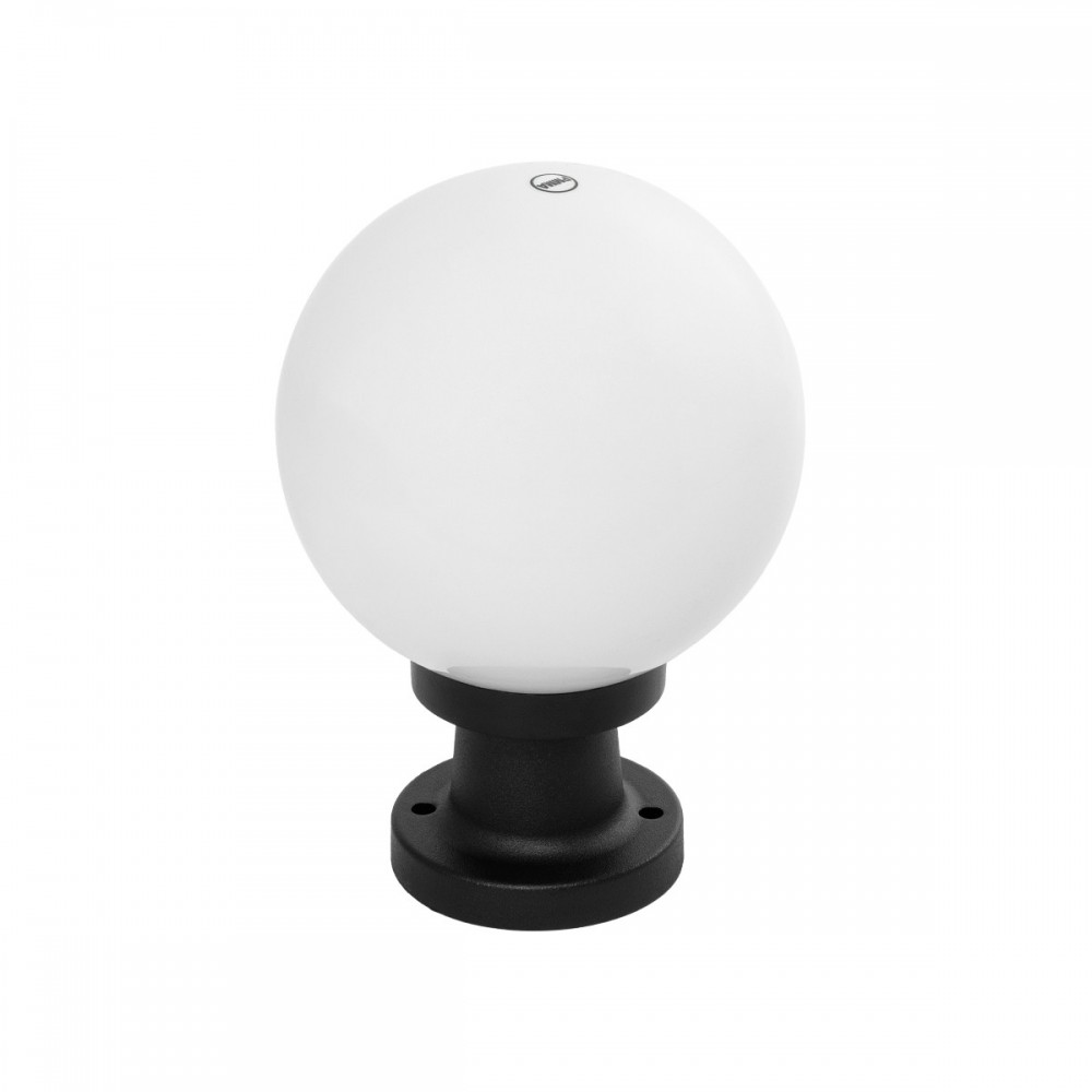 GLOBOSTAR® AGROS 61595 Φωτιστικό Κολωνάκι Κήπου με Ντουί 1 x E27 AC 220-240V Αδιάβροχο IP65 - Λευκό & Μάυρο - Μ20 x Π20 x Υ30cm
