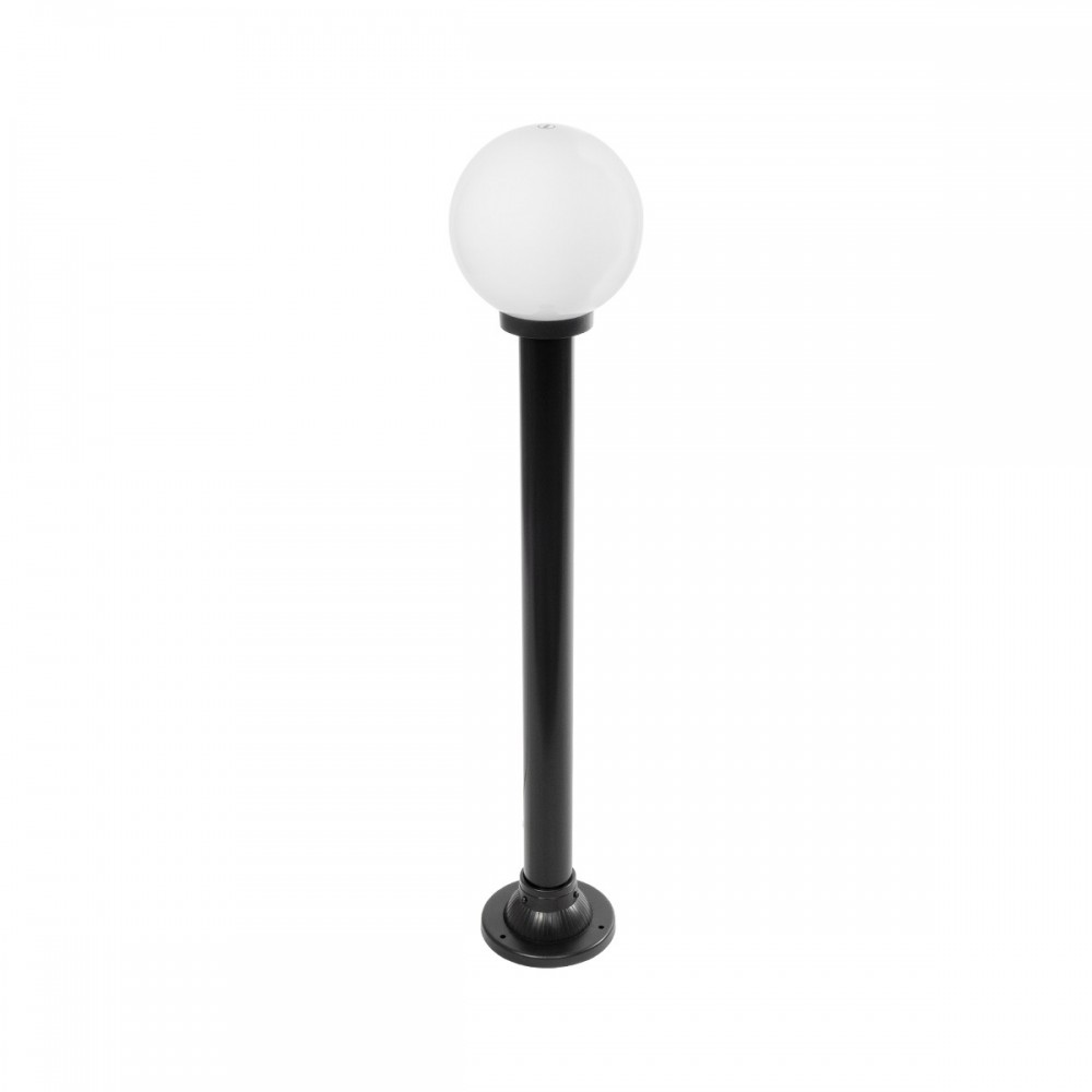 GLOBOSTAR® AGROS 61596 Φωτιστικό Κολωνάκι Κήπου με Ντουί 1 x E27 AC 220-240V Αδιάβροχο IP65 - Λευκό & Μάυρο - Μ20 x Π20 x Υ100cm