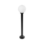 GLOBOSTAR® AGROS 61596 Φωτιστικό Κολωνάκι Κήπου με Ντουί 1 x E27 AC 220-240V Αδιάβροχο IP65 - Λευκό & Μάυρο - Μ20 x Π20 x Υ100cm