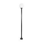 GLOBOSTAR® AGROS 61597 Φωτιστικό Κολωνάκι Κήπου με Ντουί 1 x E27 AC 220-240V Αδιάβροχο IP65 - Λευκό & Μάυρο - Μ30 x Π30 x Υ240cm