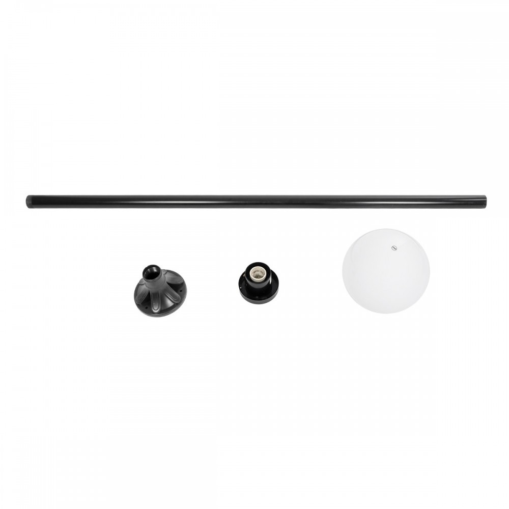 GLOBOSTAR® AGROS 61597 Φωτιστικό Κολωνάκι Κήπου με Ντουί 1 x E27 AC 220-240V Αδιάβροχο IP65 - Λευκό & Μάυρο - Μ30 x Π30 x Υ240cm