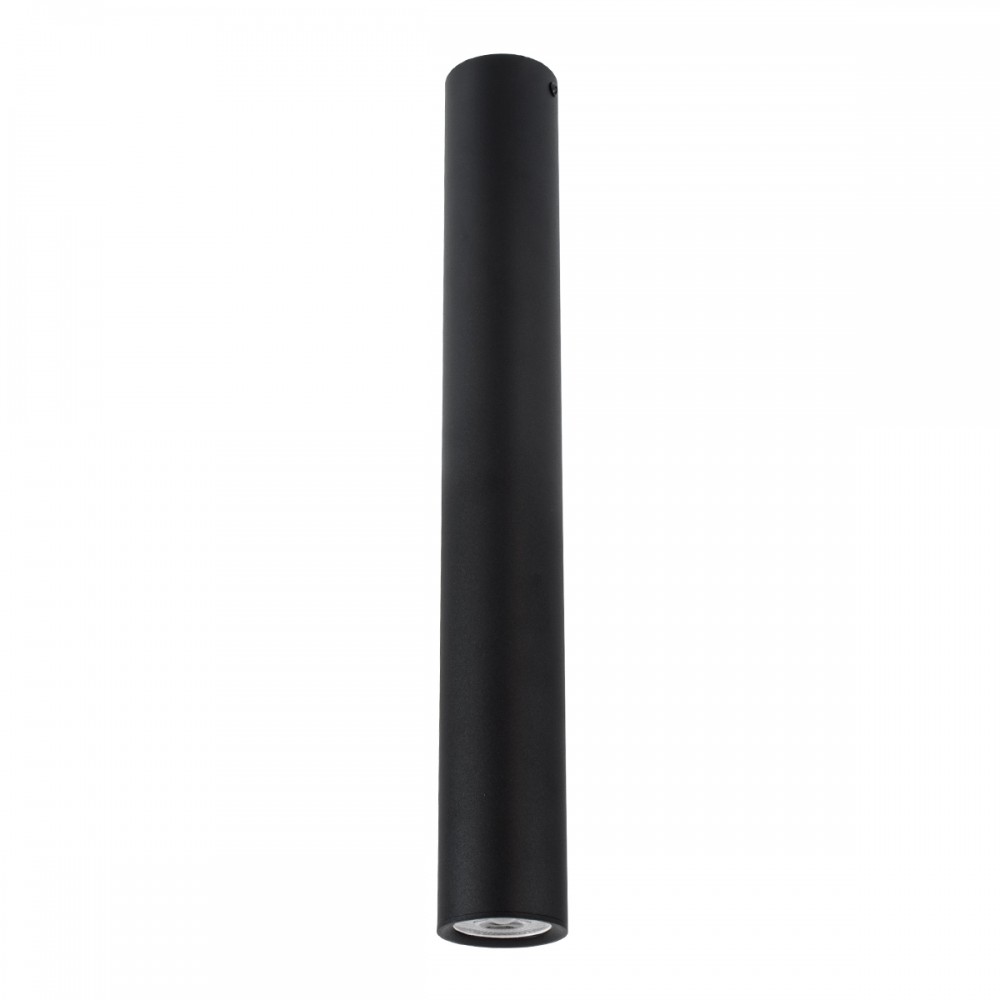 GloboStar® DUCT 61619 Επιφανειακό Στρόγγυλο Φωτιστικό Σποτ Αλουμινίου με Ντουί GU10 VDE Certified AC 220-240V IP44 Φ6 x Υ45cm - Μαύρο - 5 Years Warranty