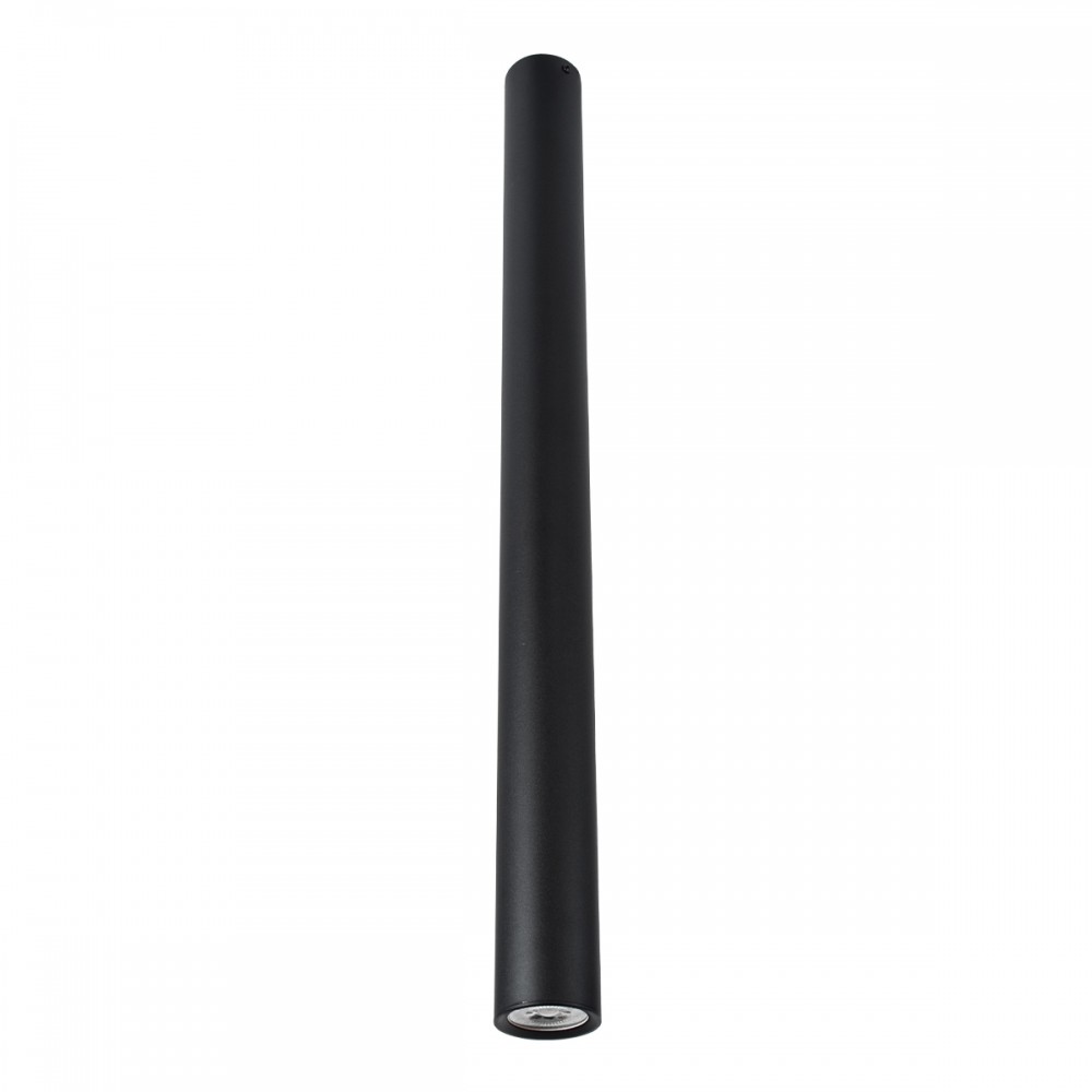 GloboStar® DUCT 61621 Επιφανειακό Στρόγγυλο Φωτιστικό Σποτ Αλουμινίου με Ντουί GU10 VDE Certified AC 220-240V IP44 Φ6 x Υ75cm - Μαύρο - 5 Years Warranty