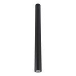 GloboStar® DUCT 61621 Επιφανειακό Στρόγγυλο Φωτιστικό Σποτ Αλουμινίου με Ντουί GU10 VDE Certified AC 220-240V IP44 Φ6 x Υ75cm - Μαύρο - 5 Years Warranty