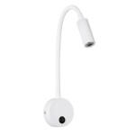 GLOBOSTAR® GOOSE 61688 Μοντέρνο Φωτιστικό Τοίχου - Απλίκα Ξενοδοχείου Reading Light LED 3W 300lm 36° AC 220-240V IP20 Θερμό Λευκό 2700K - CREE XPE Chip & TÜV SÜD Driver - Λευκό Ματ - Μ6.5 x Π15 x Υ24.5cm - 3 Χρόνια Εγγύηση