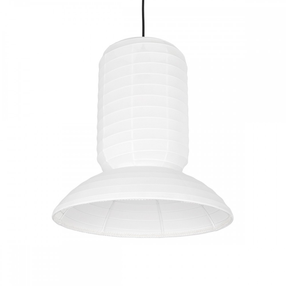 GLOBOSTAR® ROMINA 62002 Μοντέρνο Κρεμαστό Φωτιστικό Οροφής με Ντουί 1 x E27 AC 220-240V IP20 - Λευκό - Μ40 x Π40 x Υ42.5cm