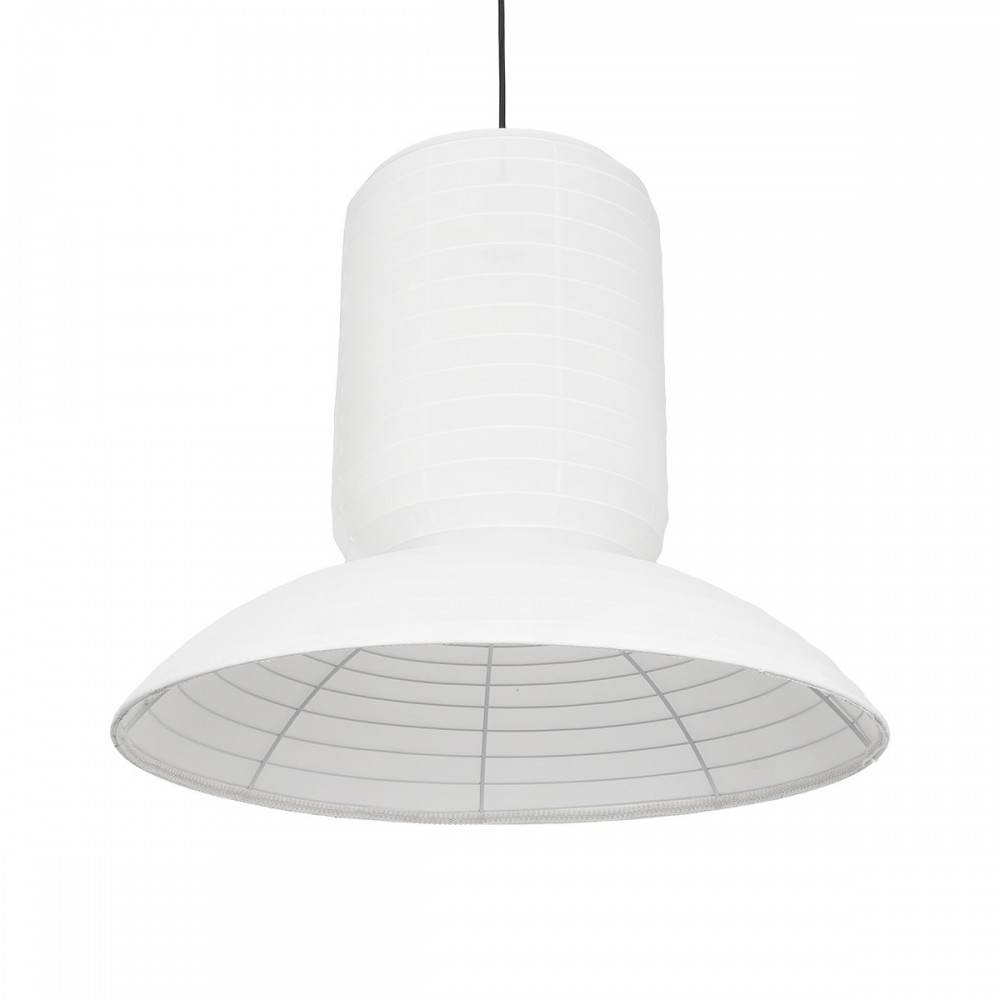 GLOBOSTAR® ROMINA 62003 Μοντέρνο Κρεμαστό Φωτιστικό Οροφής με Ντουί 1 x E27 AC 220-240V IP20 - Λευκό - Μ60 x Π60 x Υ51cm