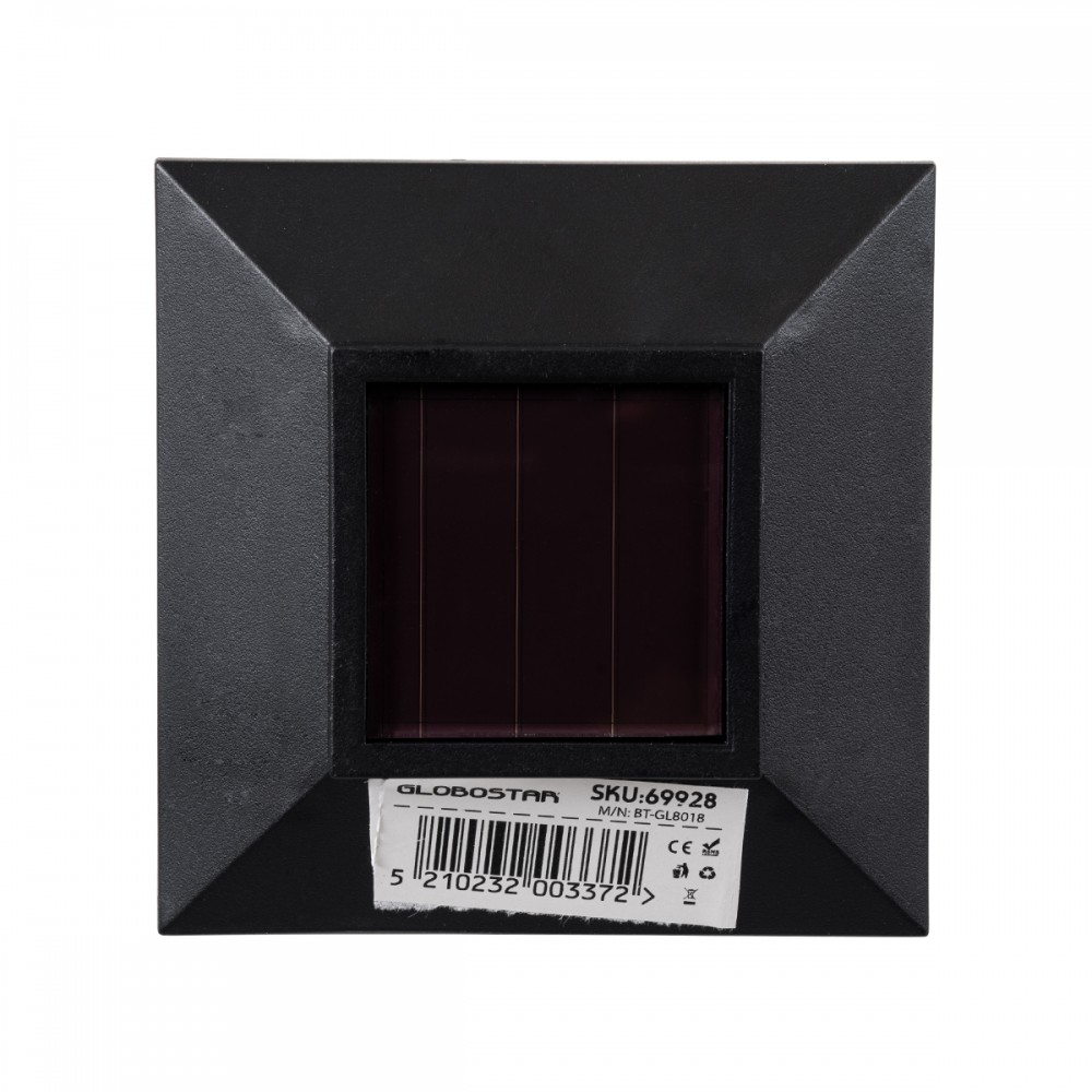 GloboStar® 69928 ΣΕΤ 2 Τεμαχίων Αυτόνομα Ηλιακά Φωτιστικά LED SMD 0.24W/Τεμ. 24lm/Τεμ. με Ενσωματωμένη Μπαταρία 600mAh - Φωτοβολταϊκό Πάνελ με Αισθητήρα Ημέρας-Νύχτας Αδιάβροχο IP65 Φανάρι Κήπου Τετράγωνο Ψυχρό Λευκό 6000K Μ8.5 x Π8.5 x Υ26.5cm