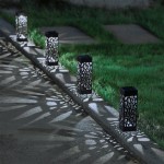GloboStar® TRIBAL 71525 ΣΕΤ 4 Τεμαχίων Αυτόνομα Ηλιακά Φωτιστικά LED SMD 0.80W/Τεμ. 80lm/Τεμ. με Ενσωματωμένη Μπαταρία 600mAh - Φωτοβολταϊκό Πάνελ με Αισθητήρα Ημέρας-Νύχτας Αδιάβροχο IP65 Φανάρι Κήπου Τετράγωνο Ψυχρό Λευκό 6000K Μ6 x Π6 x Υ18cm - 1 Χρόνo